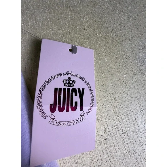 Juicy Couture Velour Crown Logo Bike Shorts Lavender Purple Womens XXL-970 - Picture 3 of 7